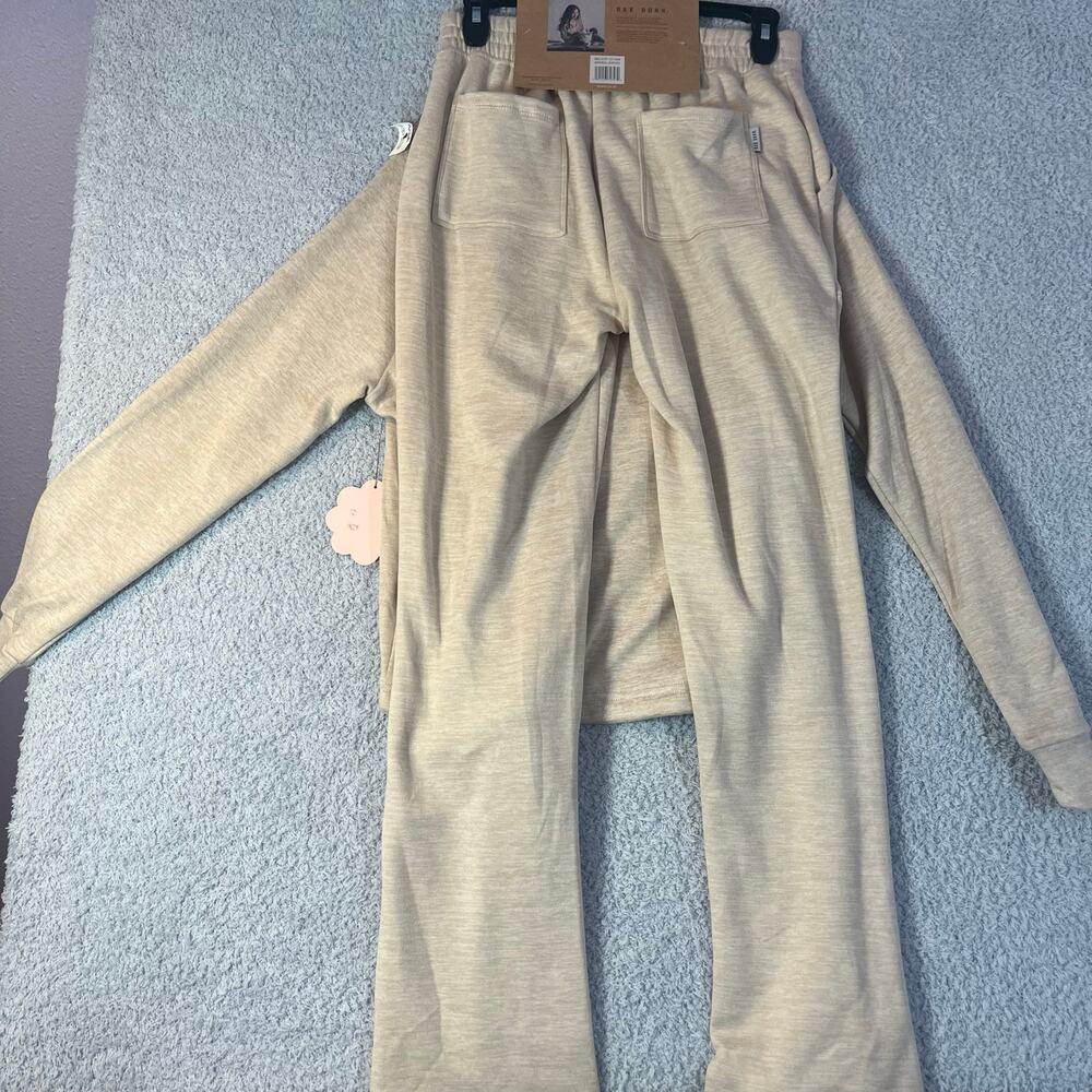 Rae Dunn 2 piece pajama set “but first, coffee” crew neck and pants size XS/TP - Picture 8 of 10
